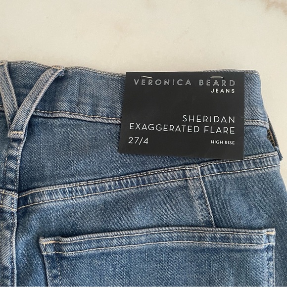 NWT Veronica Beard Women’s 27 Sheridan Exaggerated Flare High Rise Bell Bottom - Picture 7 of 12